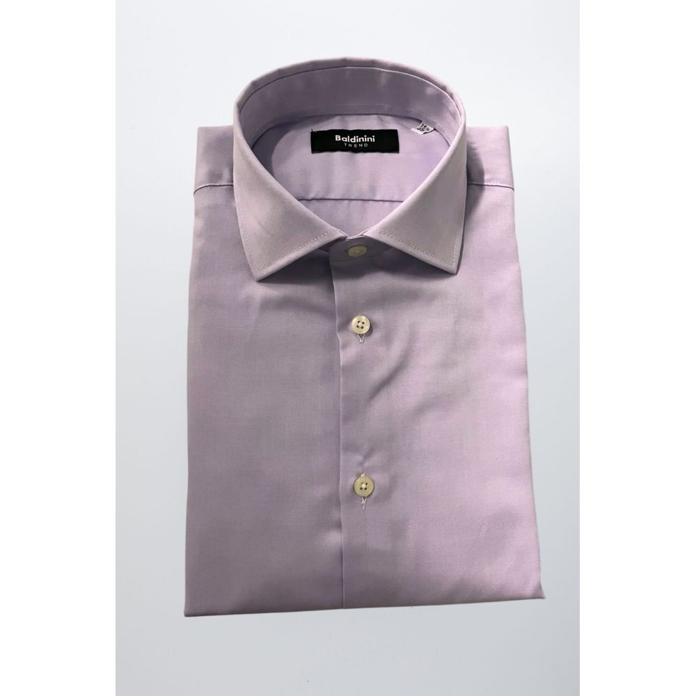 Purple Cotton Men Shirt