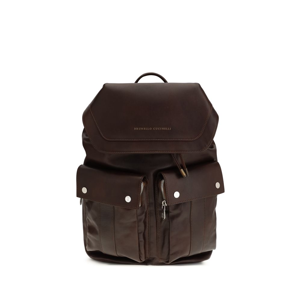 Brown Calf Leather Bos Taurus Backpack
