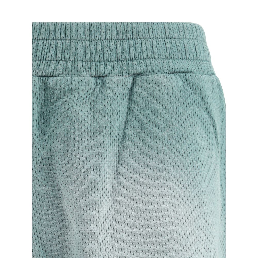 Green Cotton Bermuda Shorts