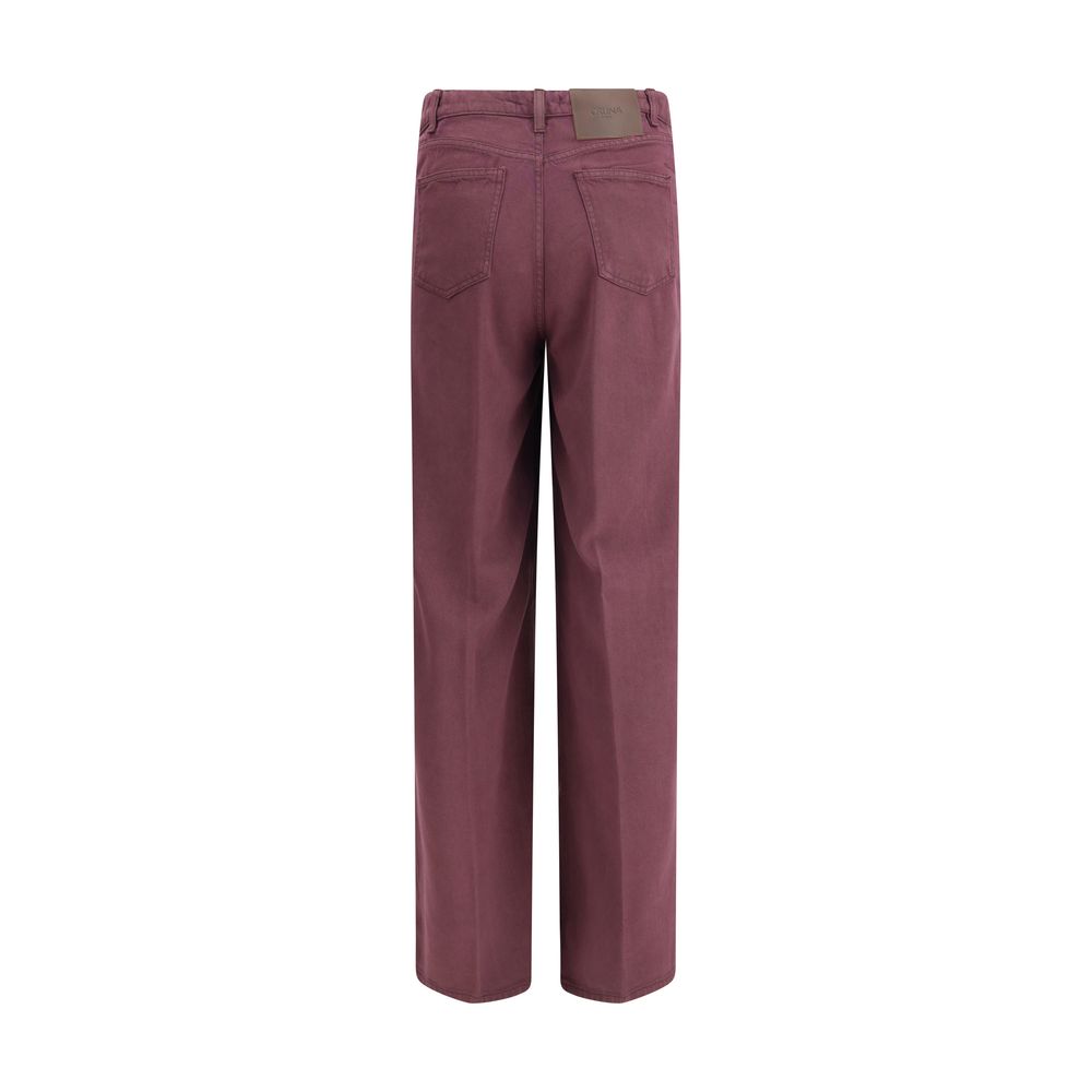Purple Tencel Relaxed Fit Jeans