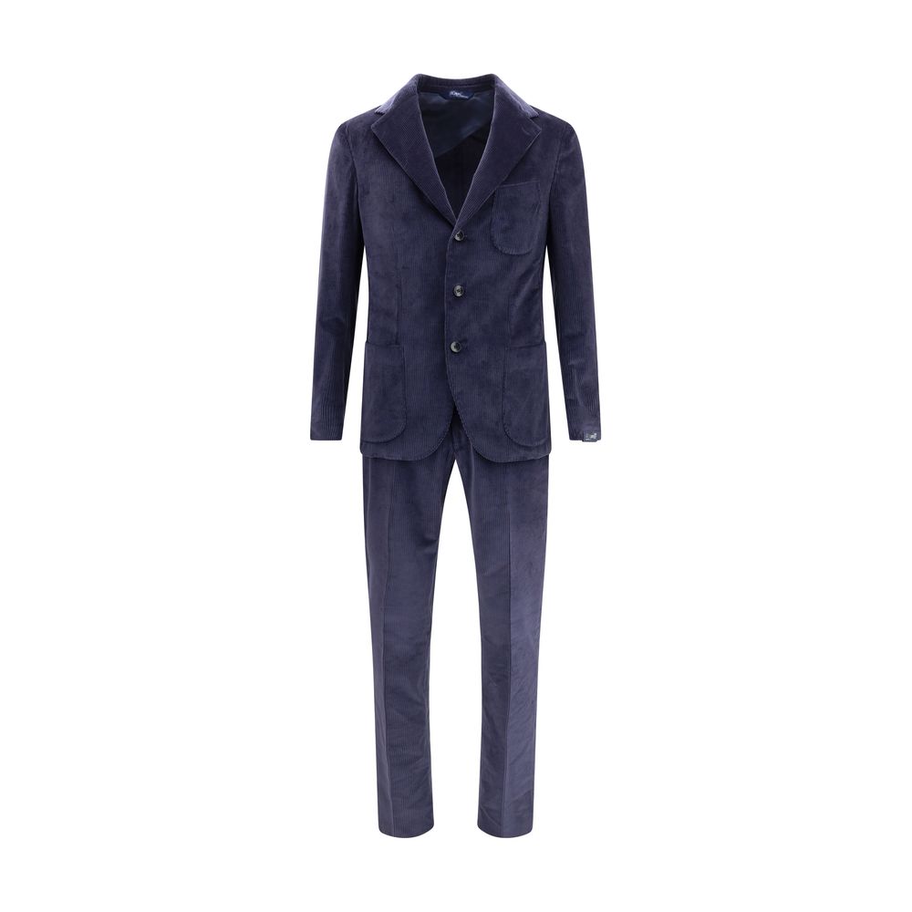 Blue Cotton Two-Piece Suit