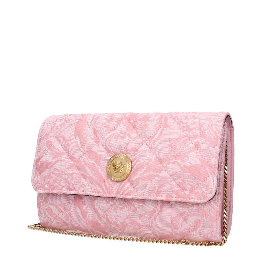Pink Fabric Clutch Bag