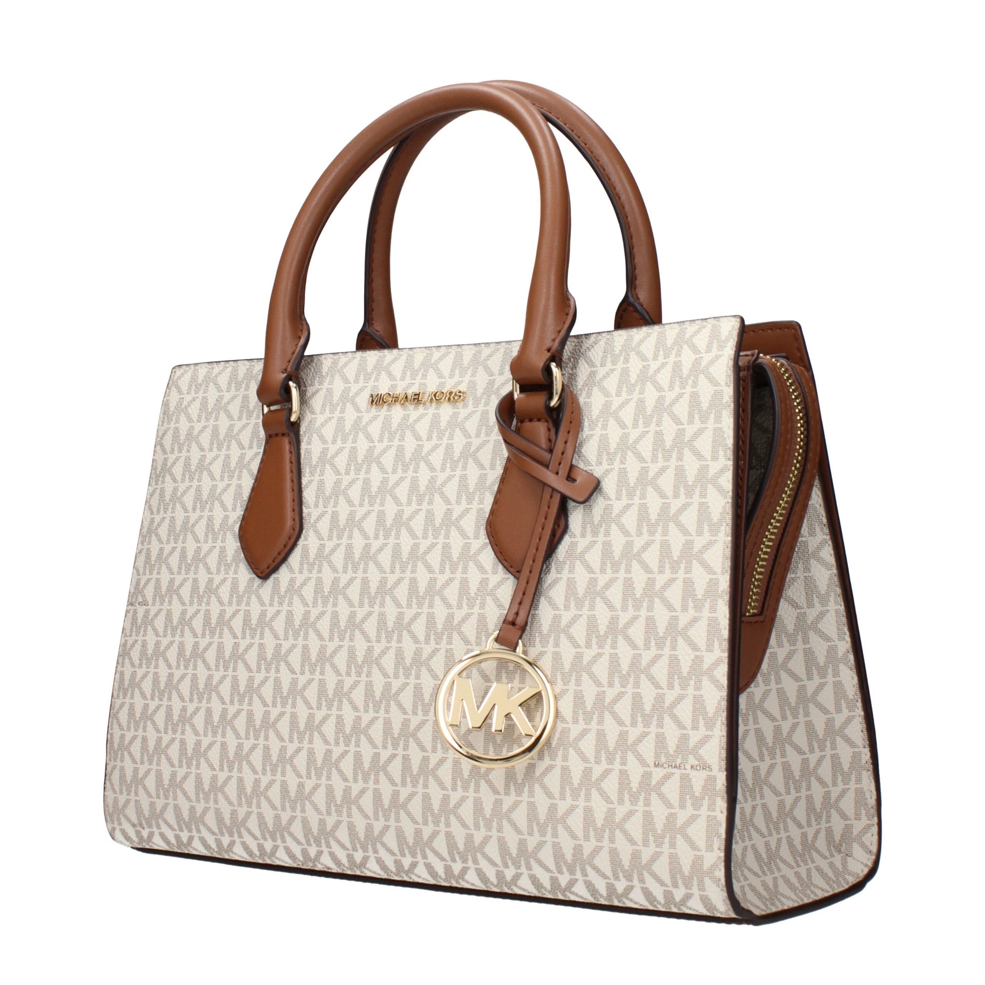 Beige Fabric Handbag