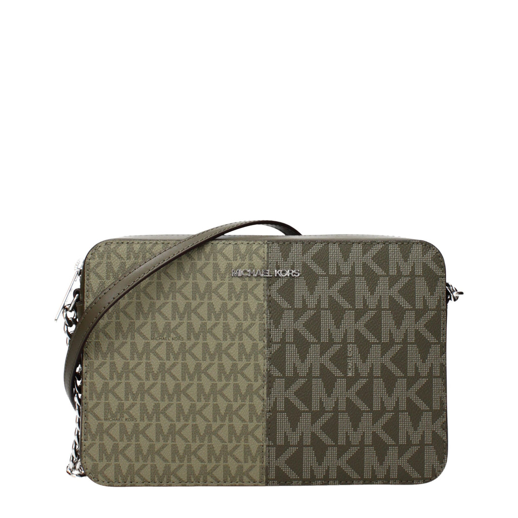 Green Fabric Crossbody Bag