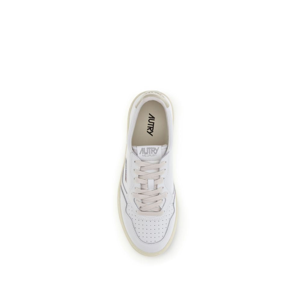 White Rubber Low Top Sneakers