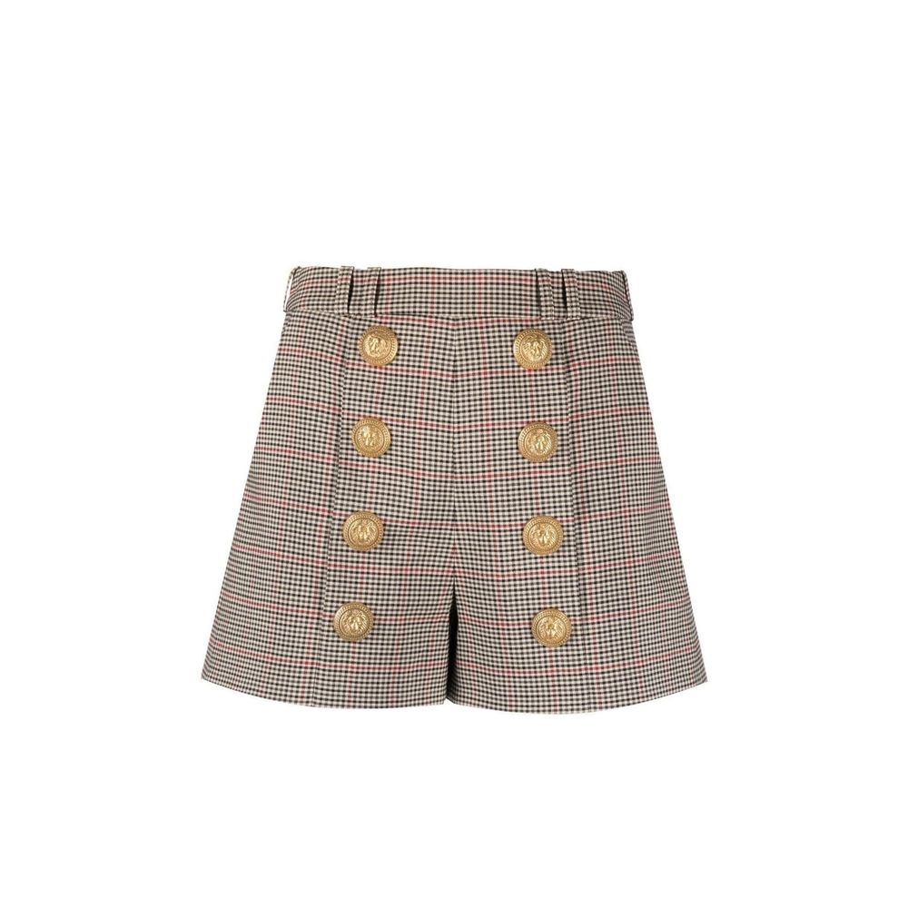 Beige Polyester Short And Mini Shorts
