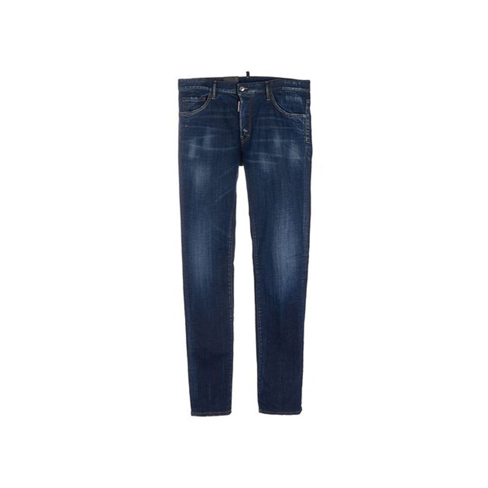 Blue Cotton Slim Fit Jeans