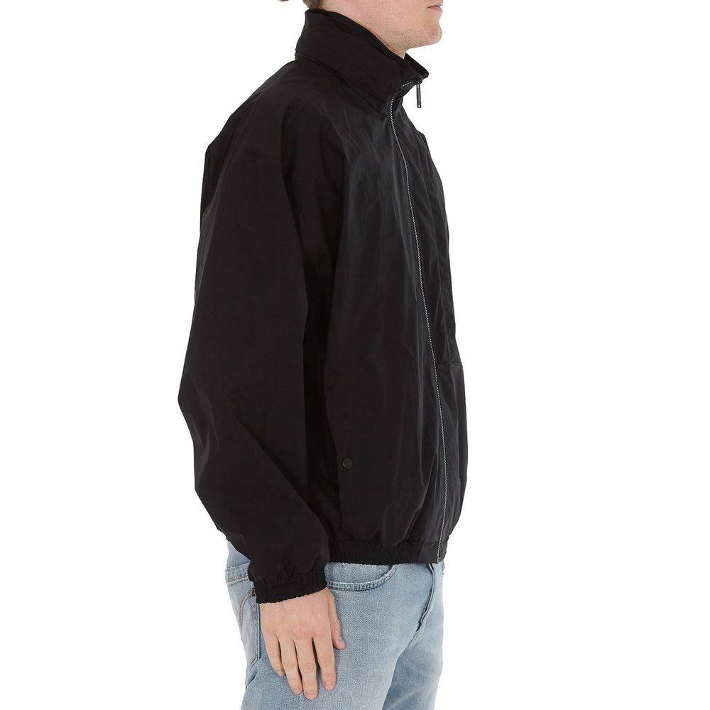 Black Cotton Shell Jacket