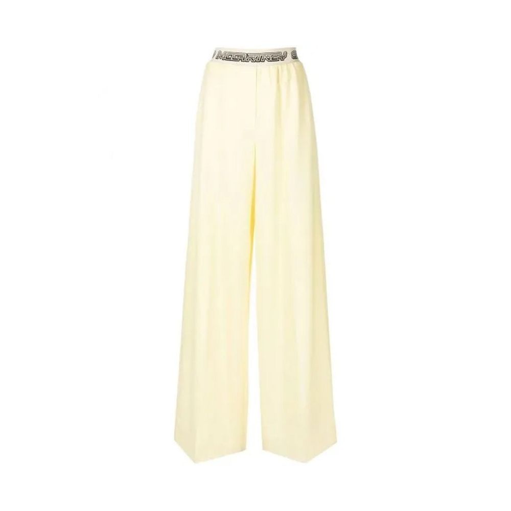 Yellow Wool Casual Pants