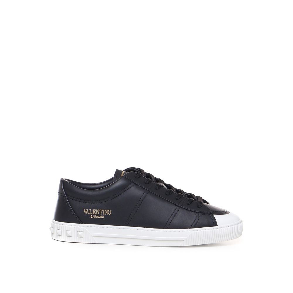 Black Calfskin Low Top Sneakers