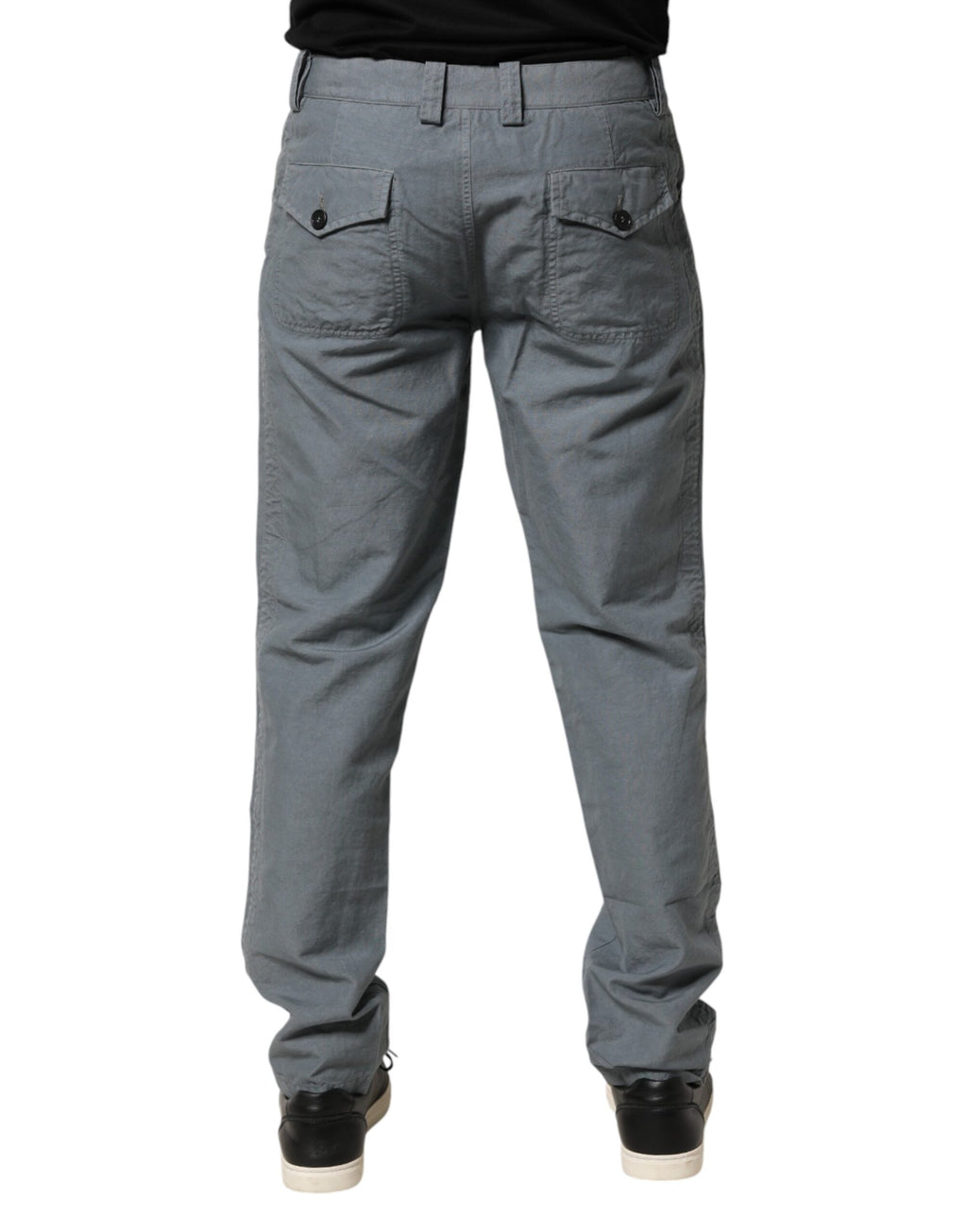 Gray Cotton Regular Fit Men Denim Trouser Jeans