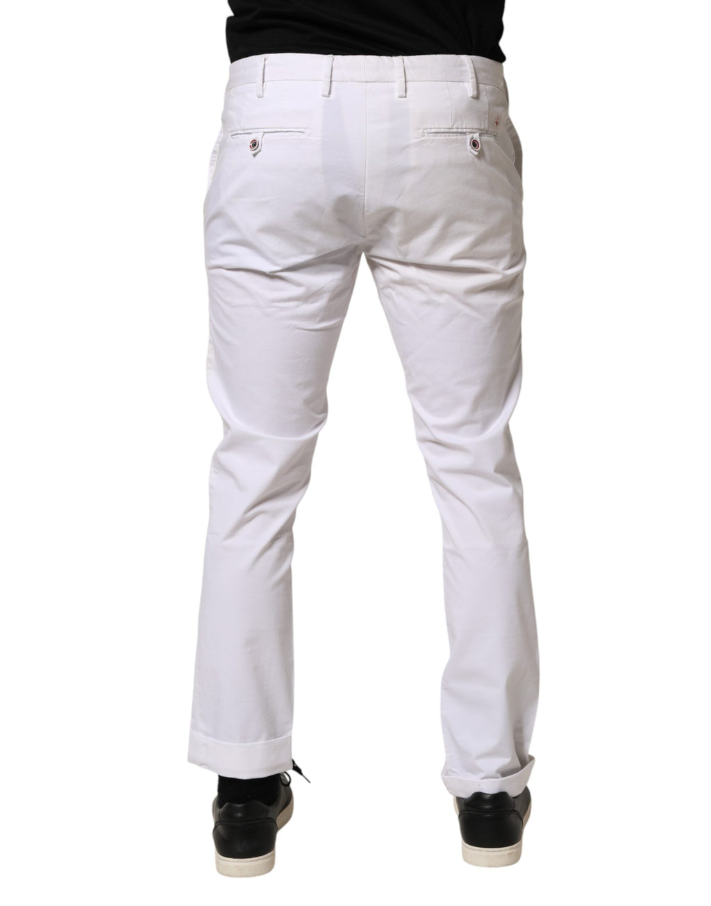 White Cotton Skinny Fit Mid Waist Denim Trouser Jeans
