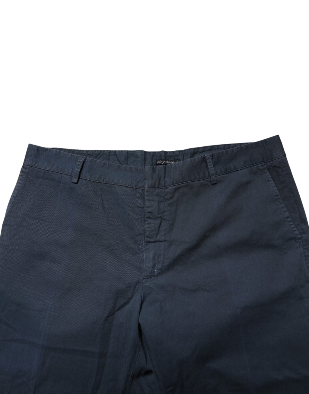 Blue Skinny Fit Mid Waist Men Chino Trouser Pants