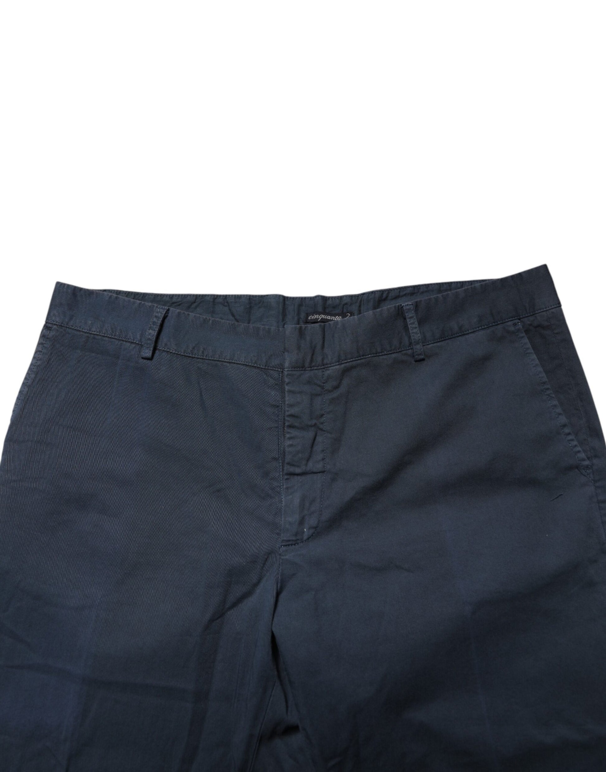 Blue Skinny Fit Mid Waist Men Chino Trouser Pants