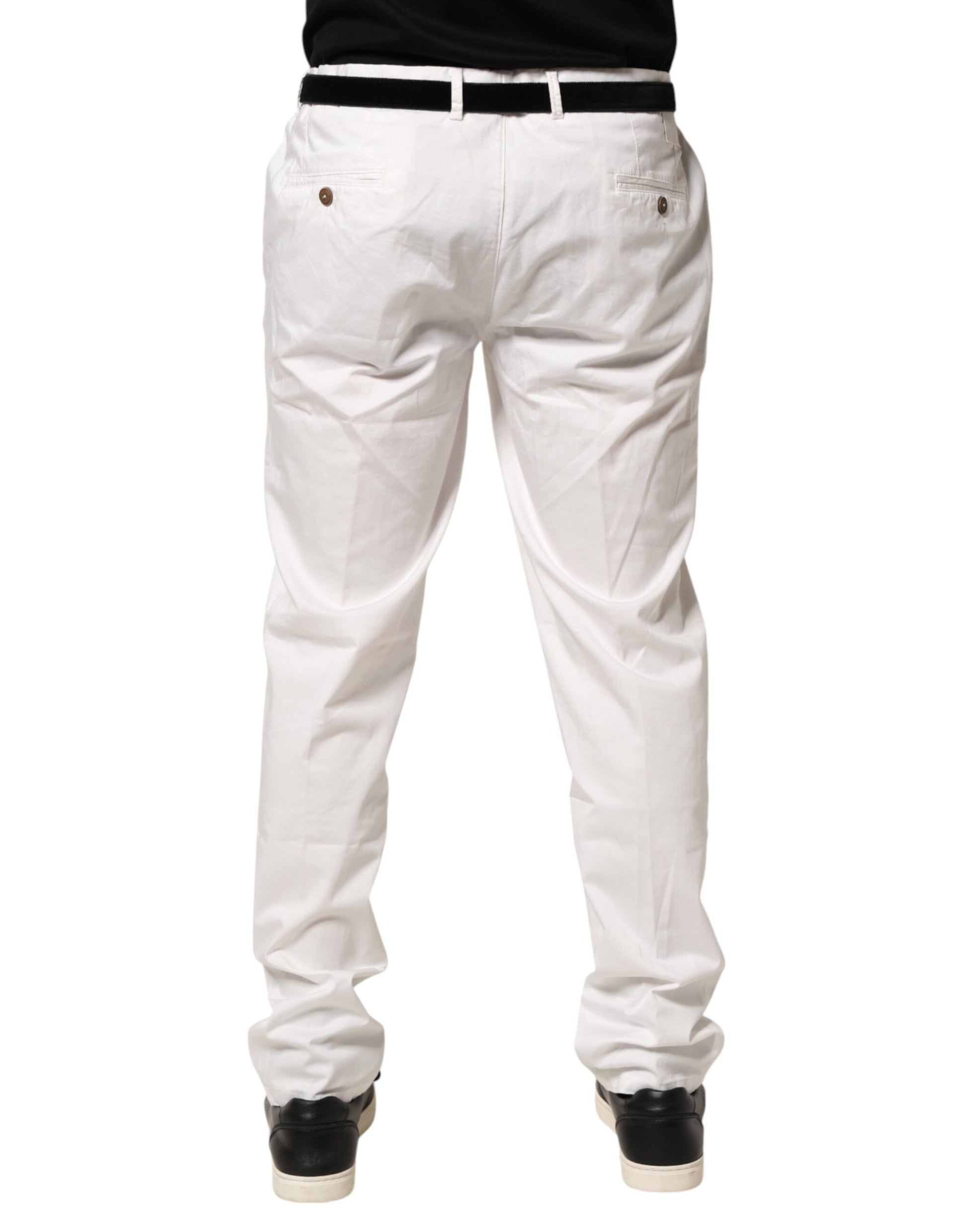 White Tapered Dress Formal Trouser Pants
