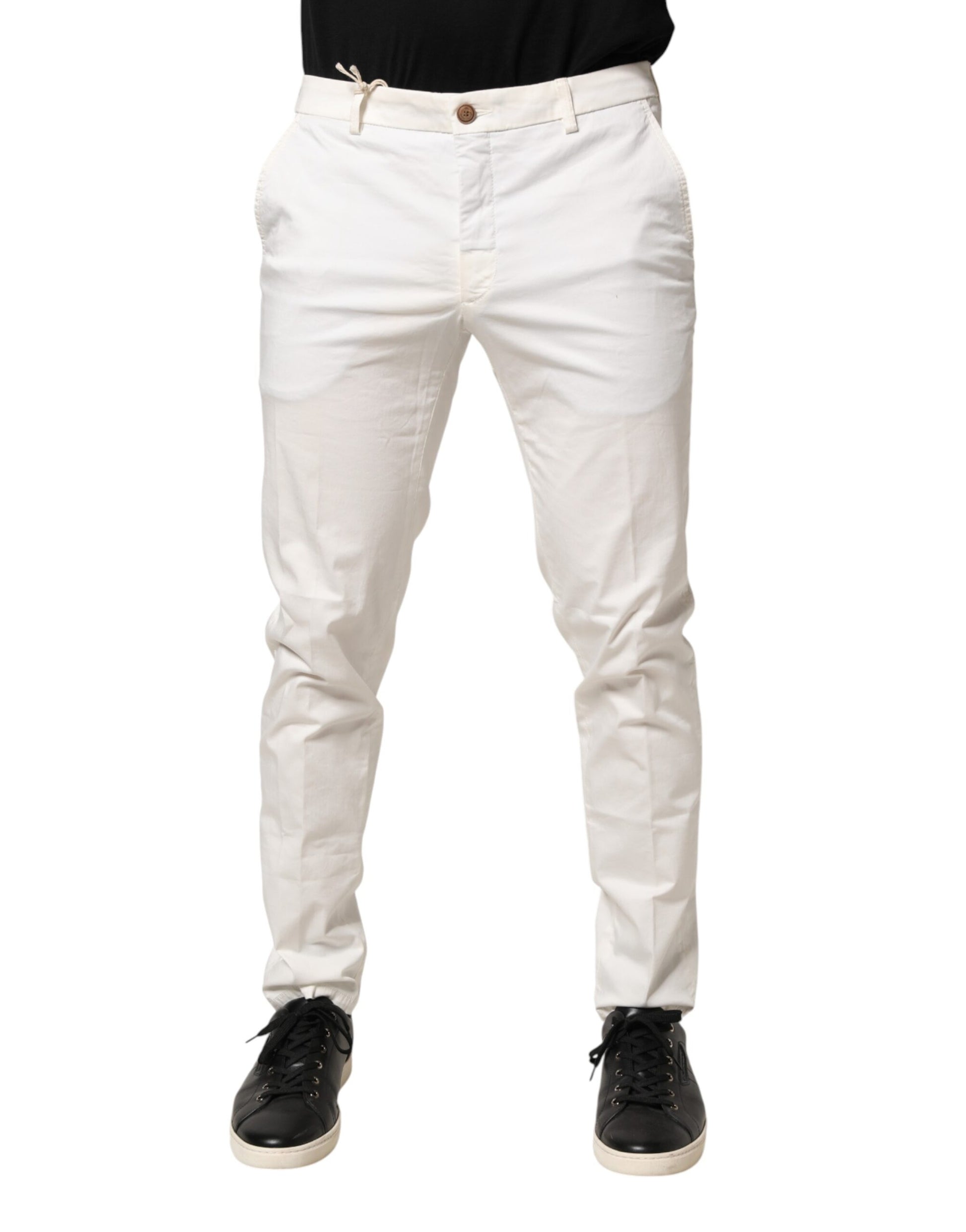 White Tapered Dress Formal Trouser Pants