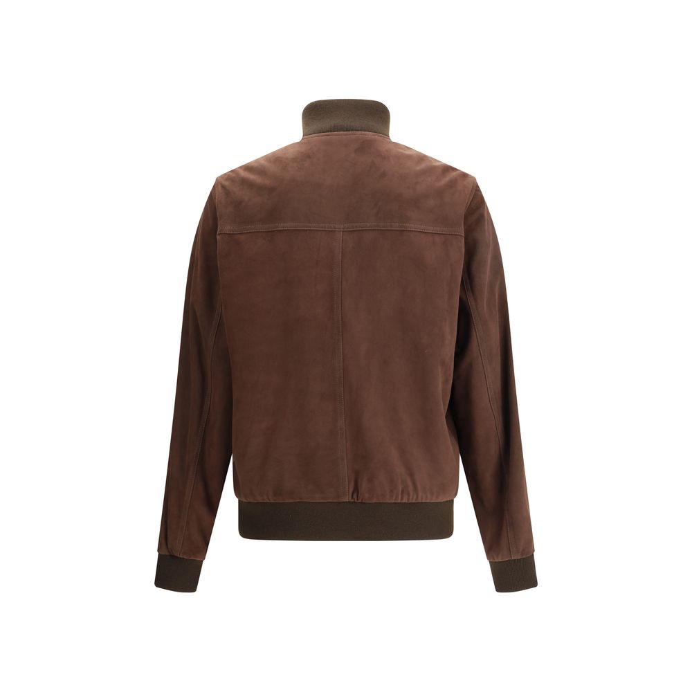 Brown Goatskin Bomber