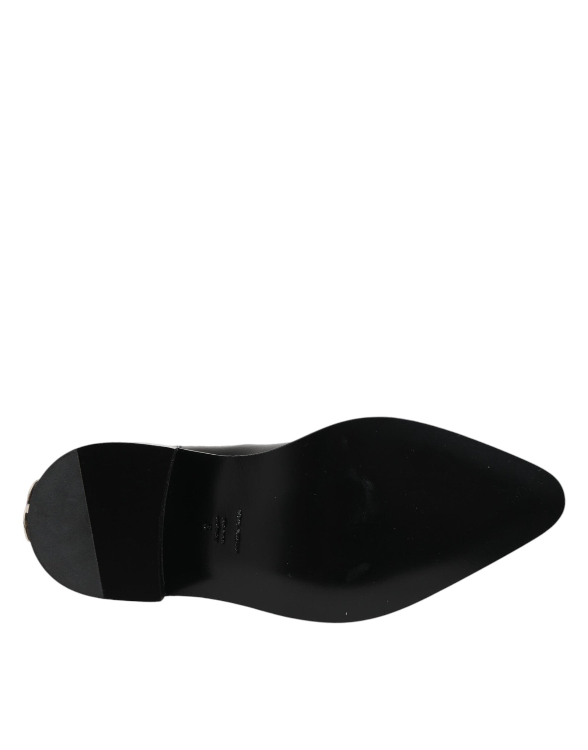 Black Studded Chelsea Short Ankle Boots Shoes
