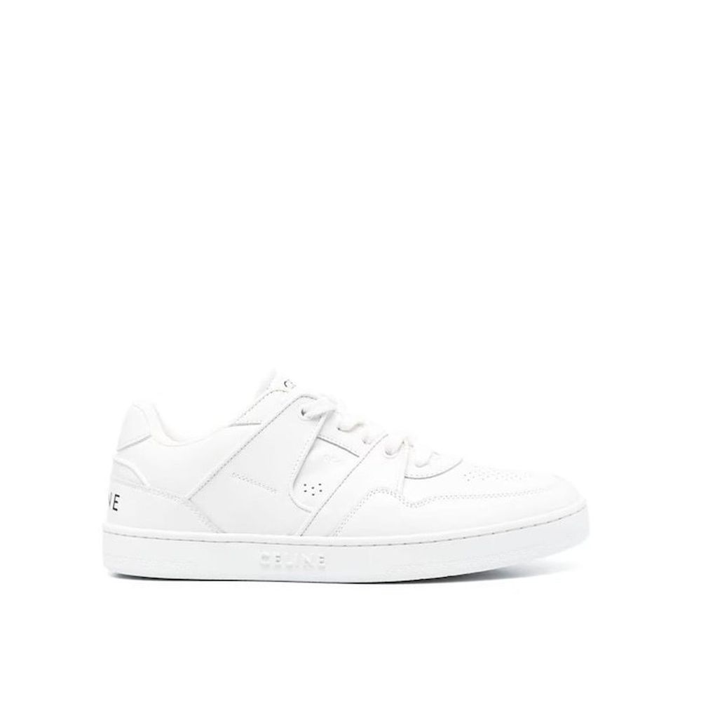 White Calfskin Low Top Sneakers