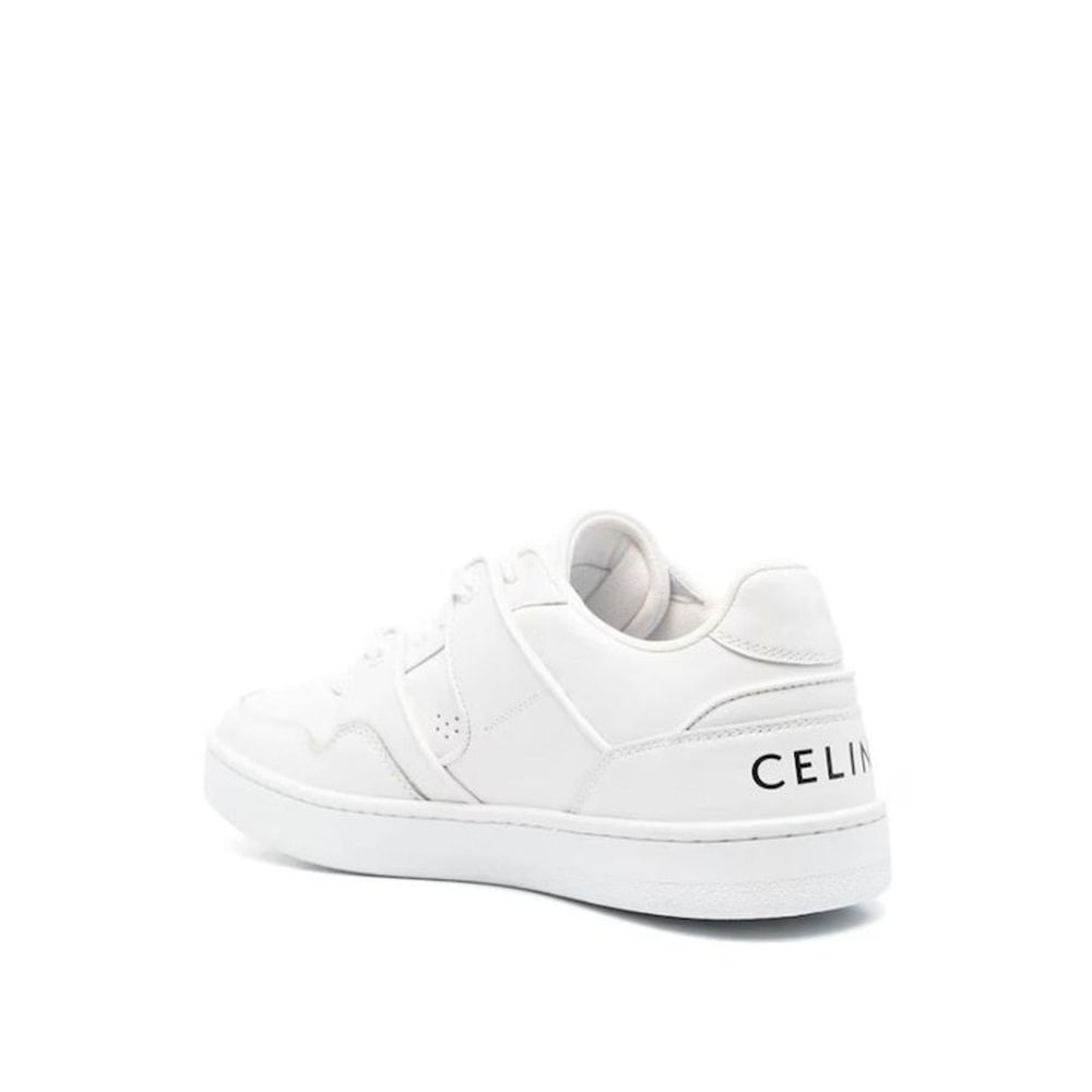 White Calfskin Low Top Sneakers