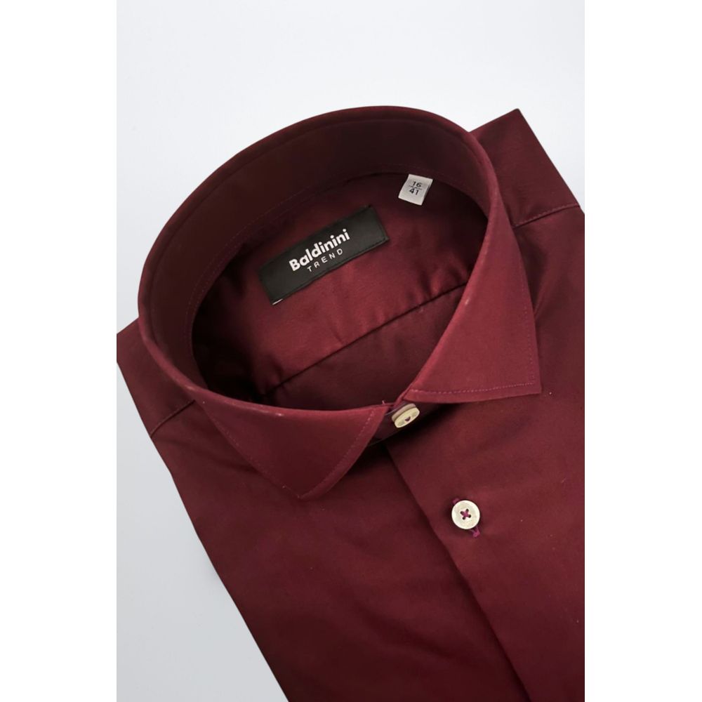 Red Cotton Men Shirt