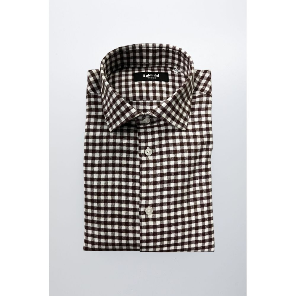 Brown Cotton Men's Shirt