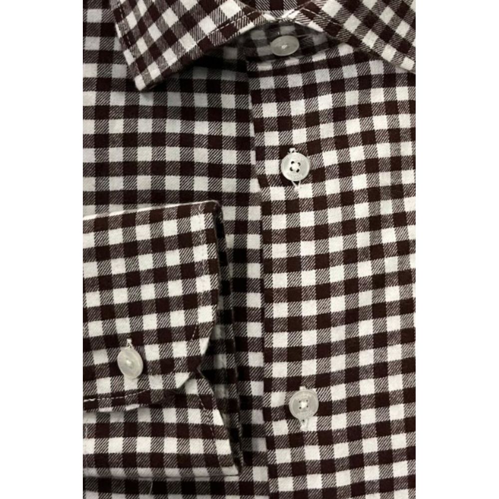 Brown Cotton Men's Shirt