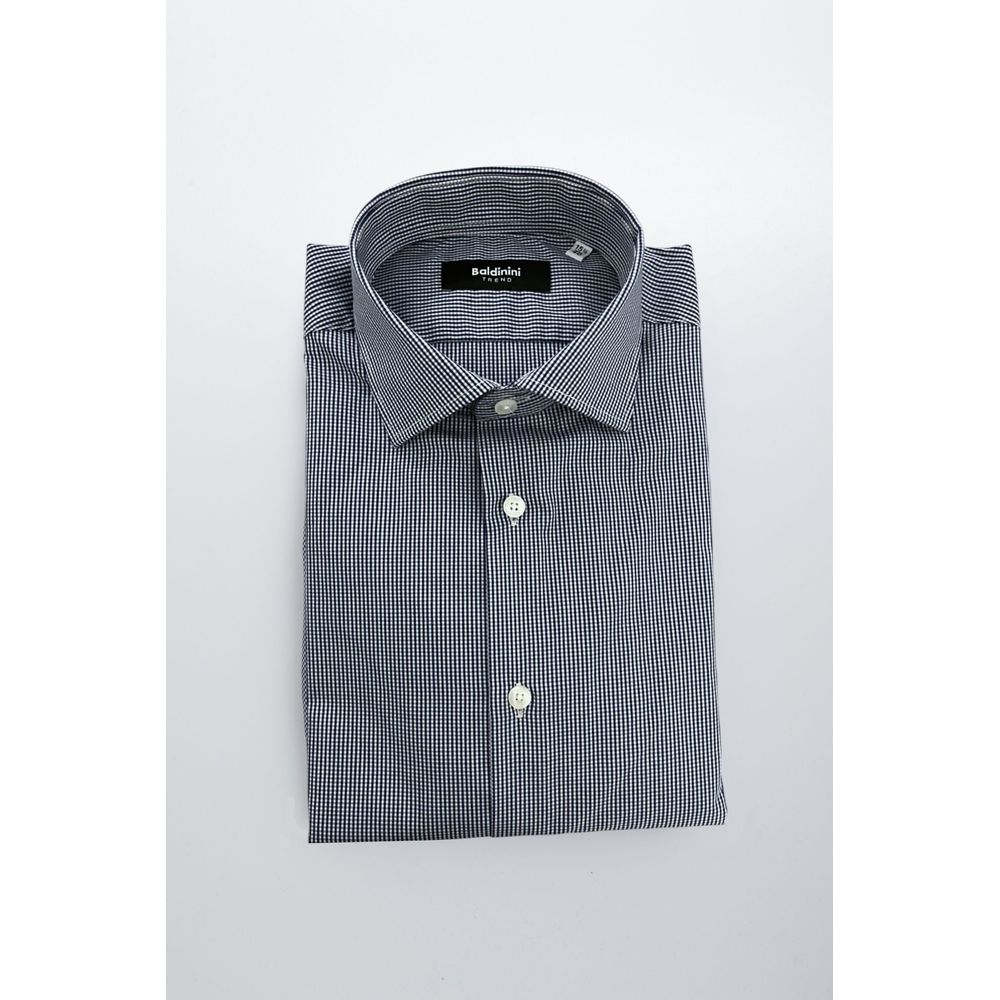 Blue Cotton Men Shirt