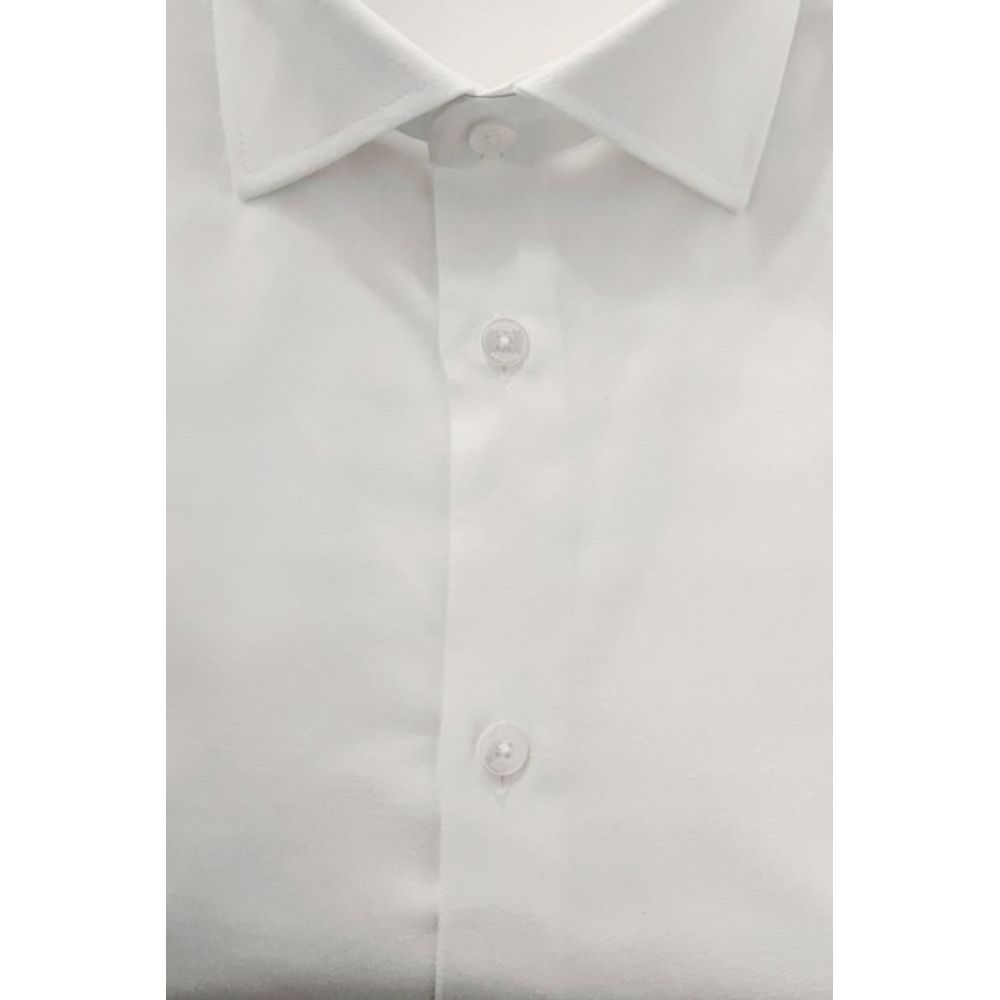 White Cotton Men Shirt