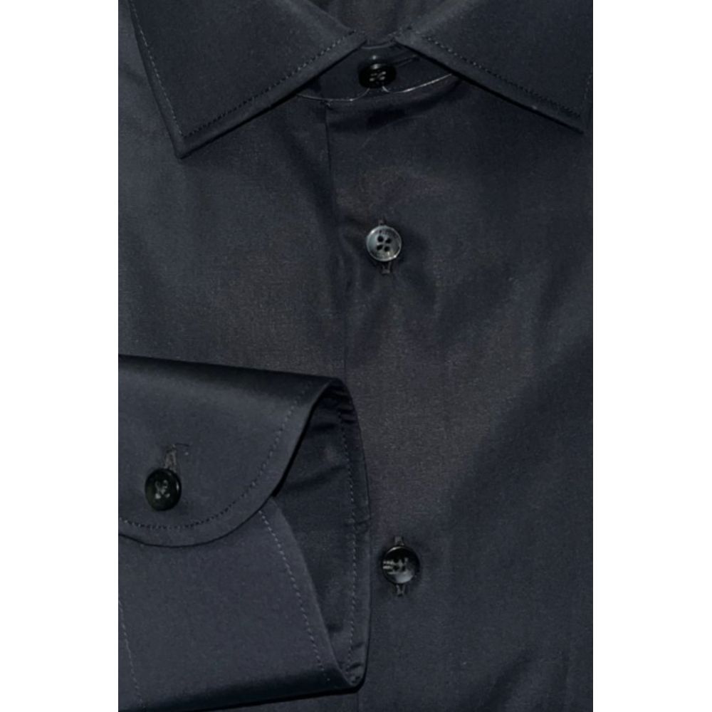 Black Cotton Men's Shirt