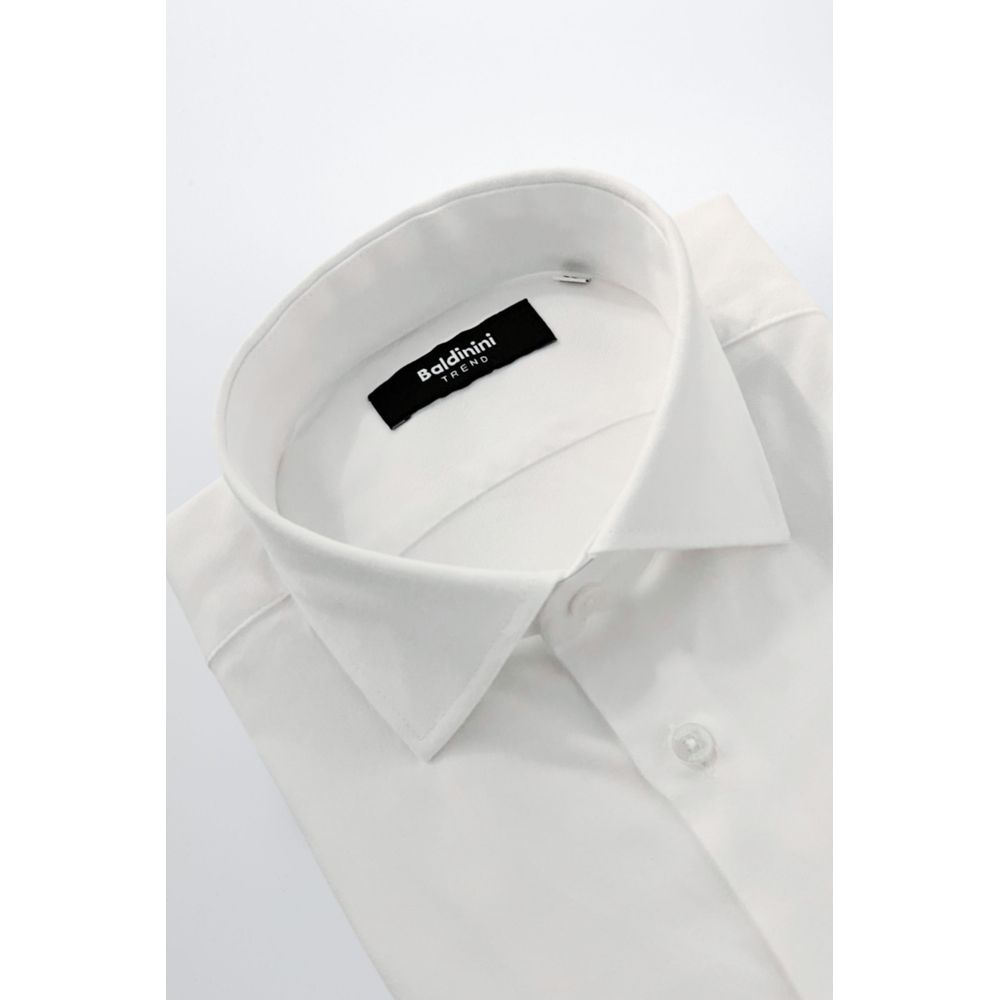 White Cotton Men Shirt