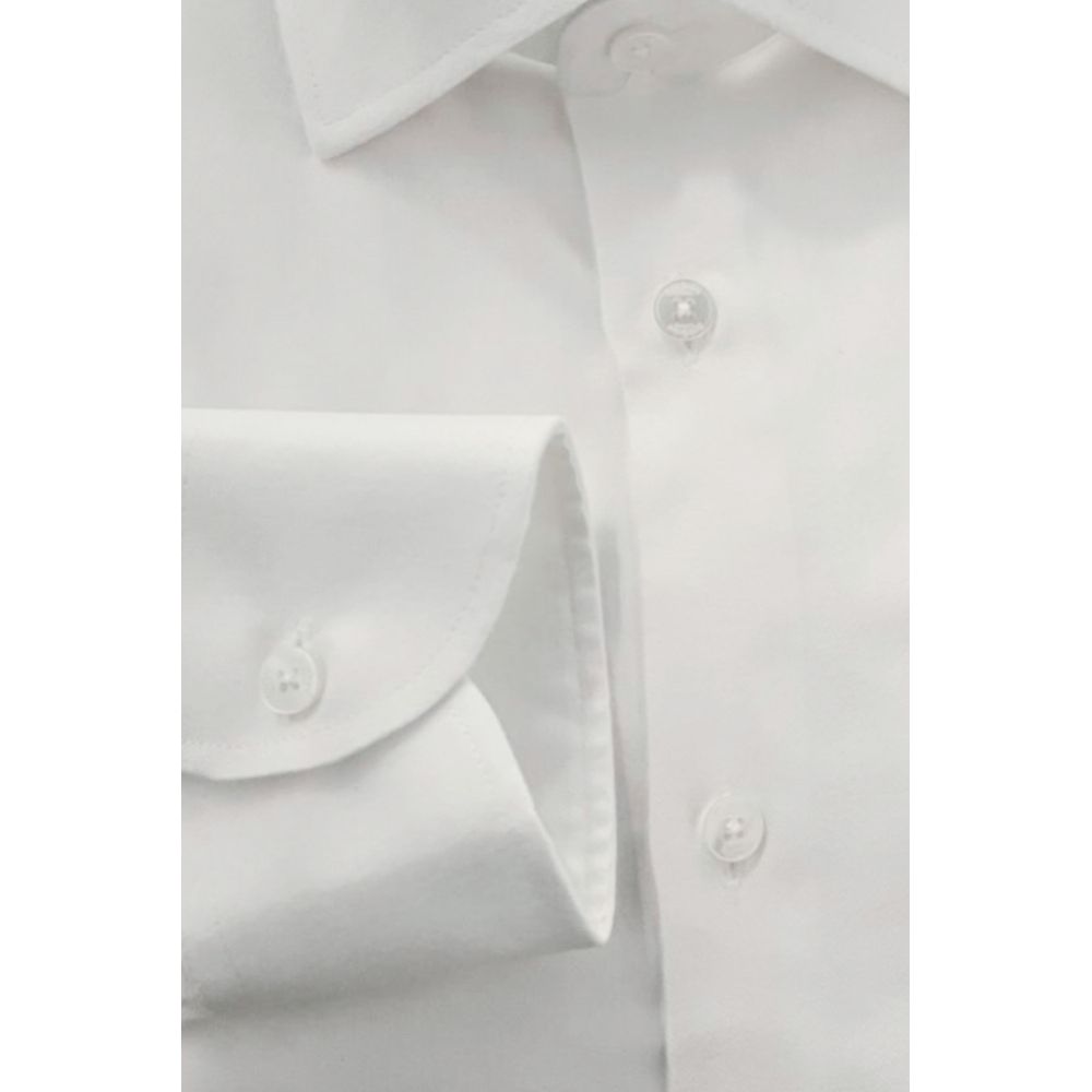 White Cotton Men Shirt