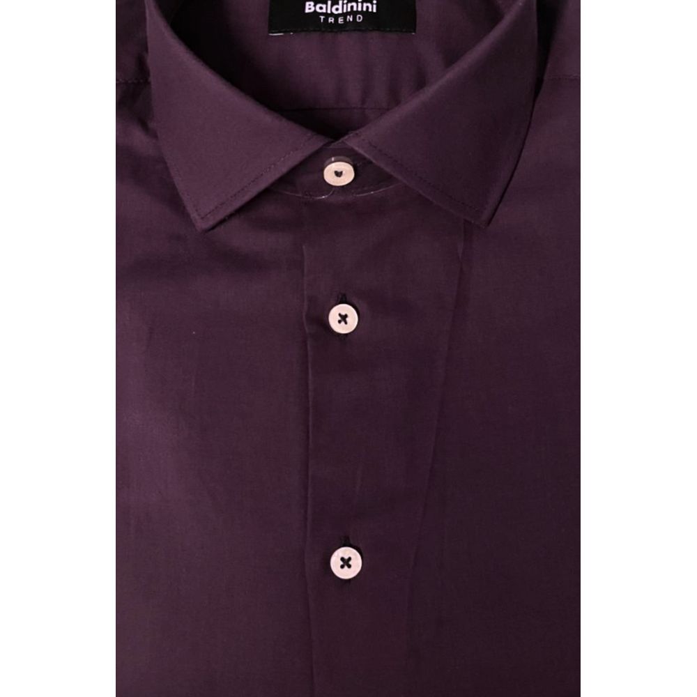 Purple Cotton Men Shirt