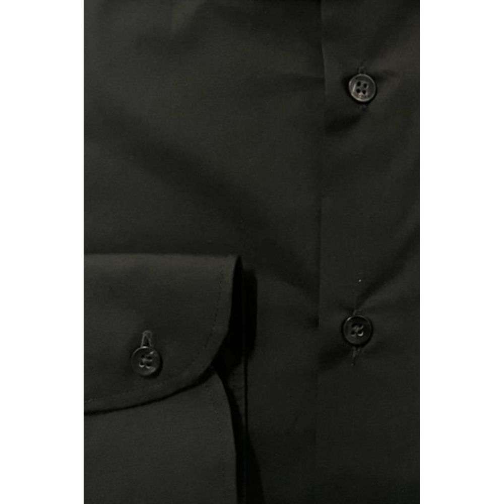 Black Cotton Men Shirt