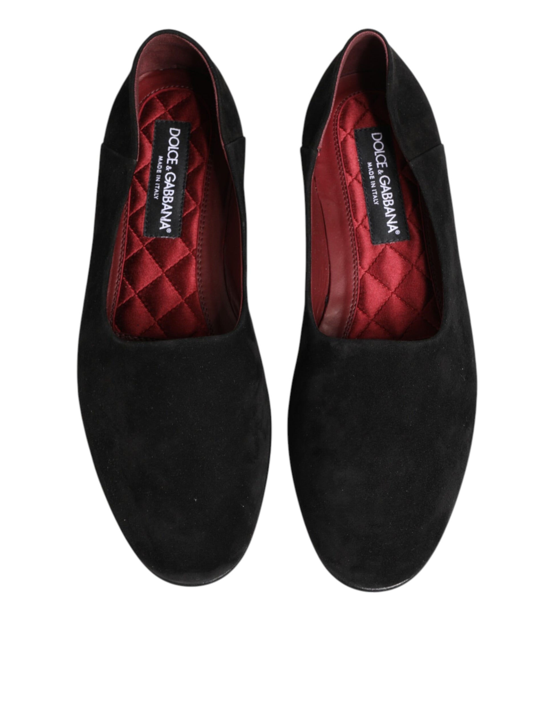 Black Leather Suede Slip On Loafers Dress Shoes