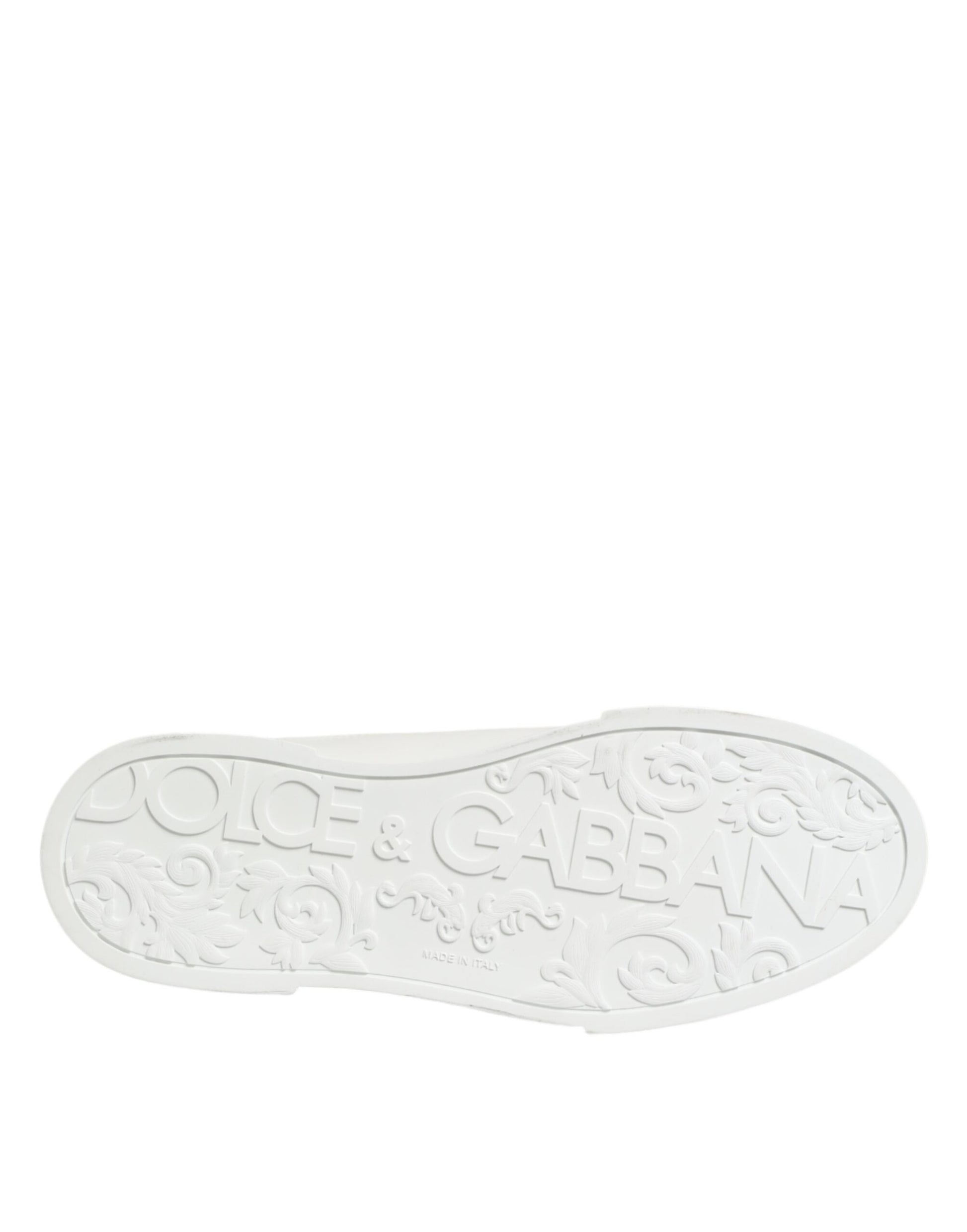 White Leather #DGFAMILY Men Sneakers Shoes