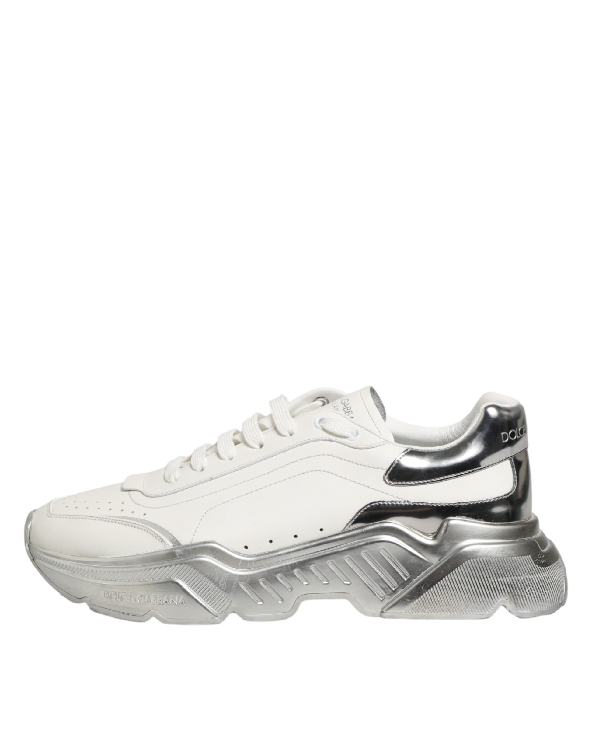 White Silver Daymaster Low Top Sneakers Shoes