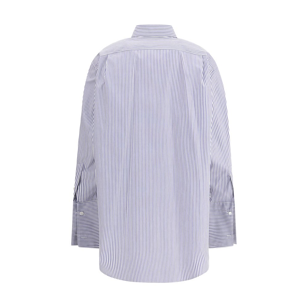 Blue Cotton Dress Shirt