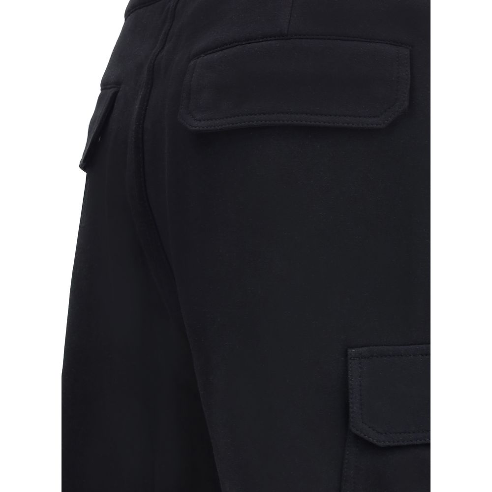 Black Cotton Bermuda Shorts