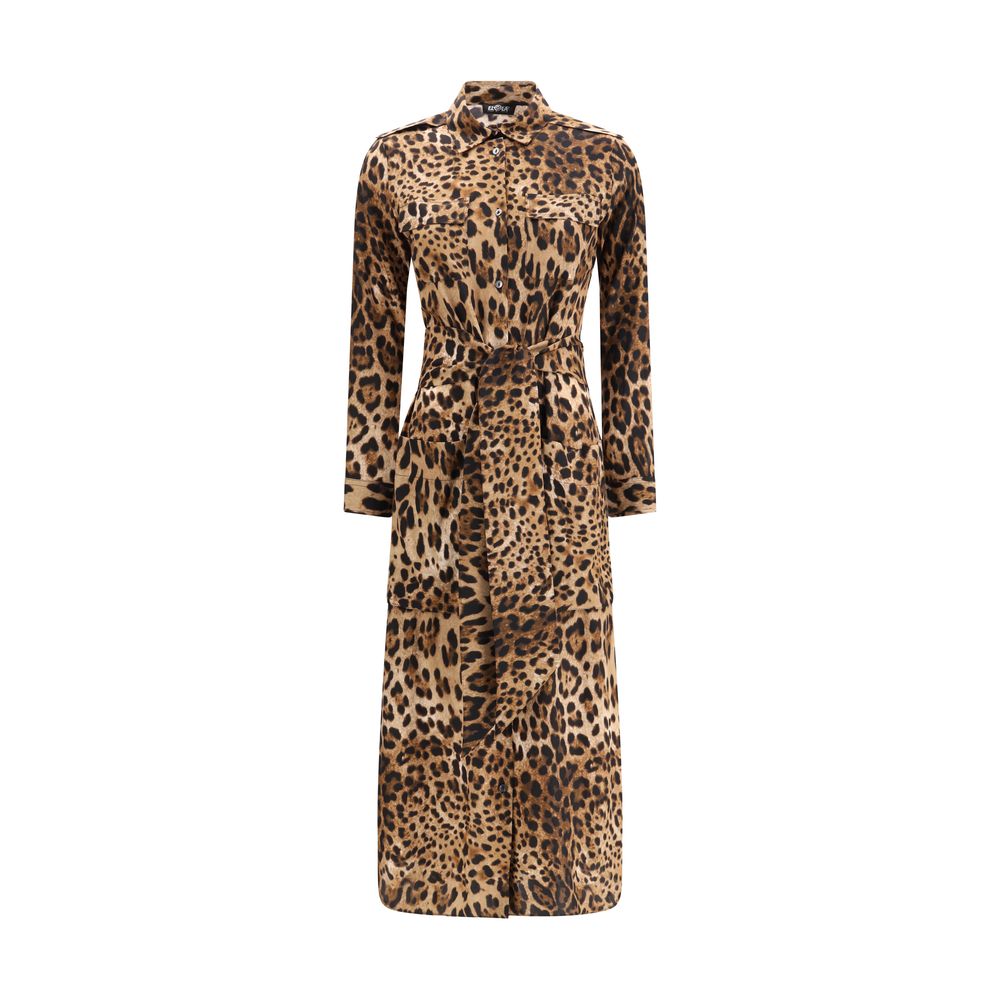 Multicolor Silk Casual Dress