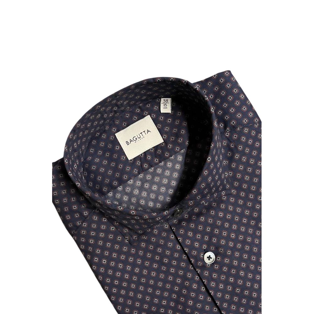 Blue Cotton Men Shirt