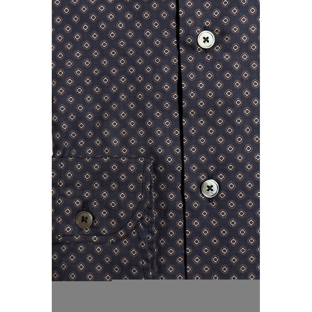 Blue Cotton Men Shirt