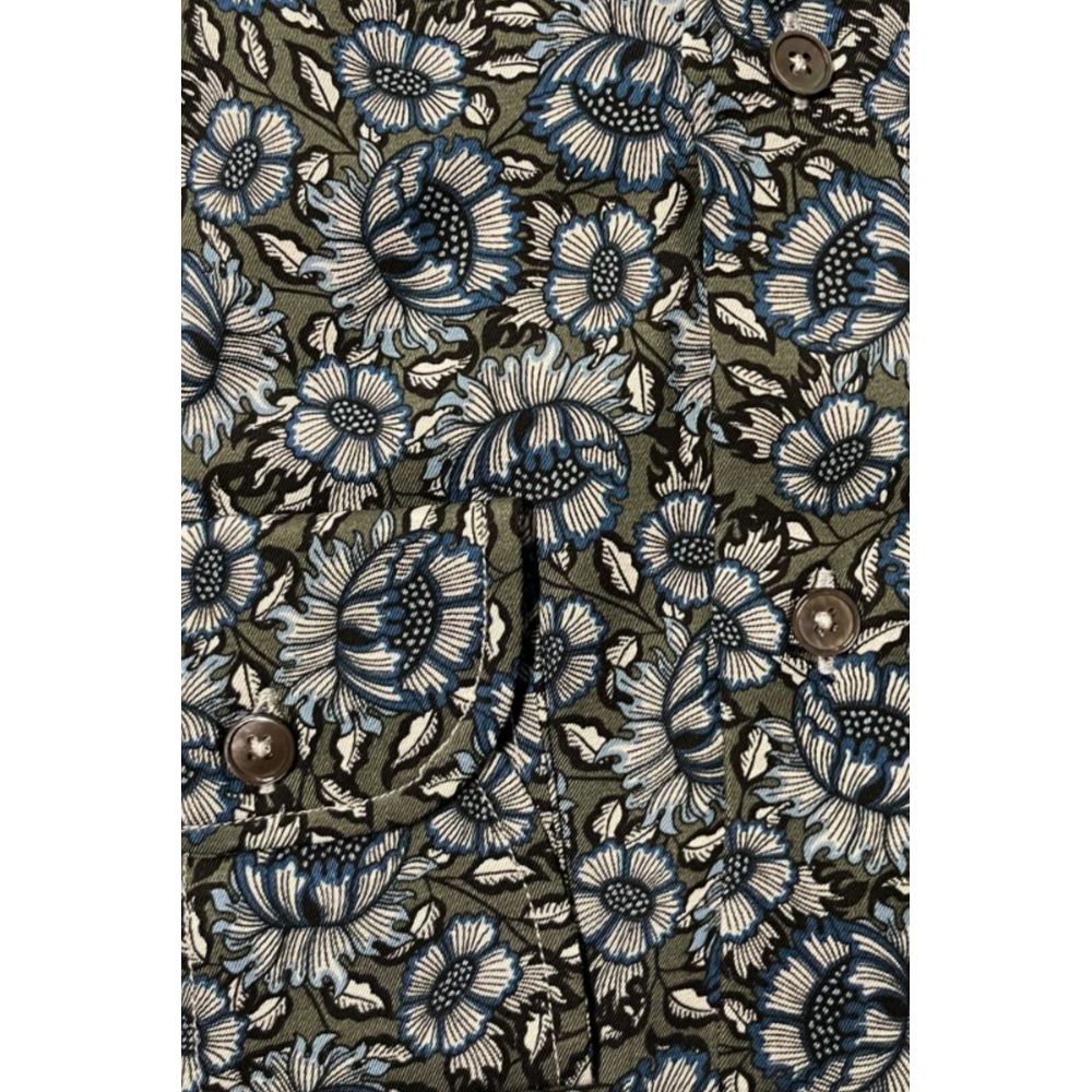 Multicolor Cotton Men Shirt