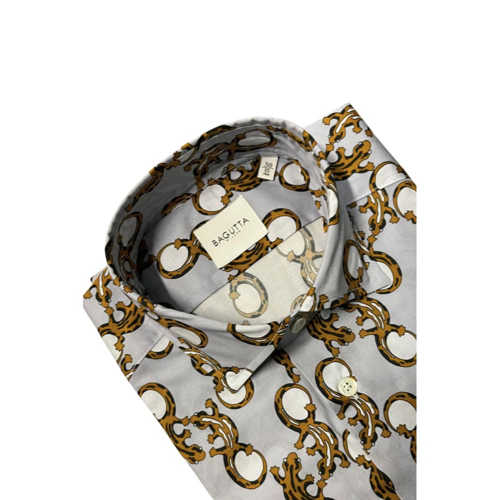 Multicolor Cotton Men Shirt