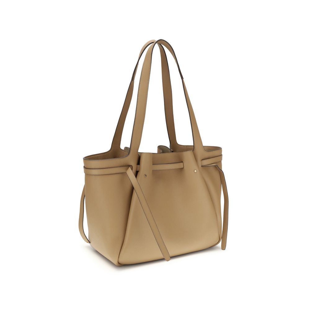 Beige Leather Handbag