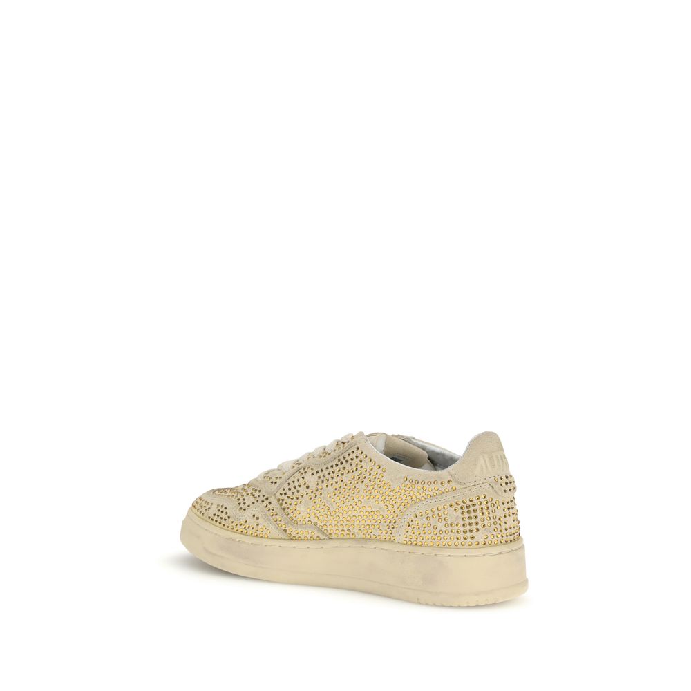 Beige Rubber Low Top Sneakers