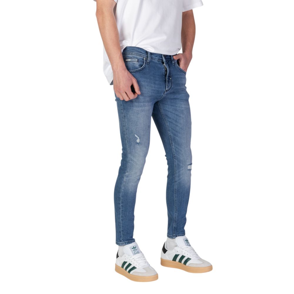 Blue Cotton Skinny Jeans