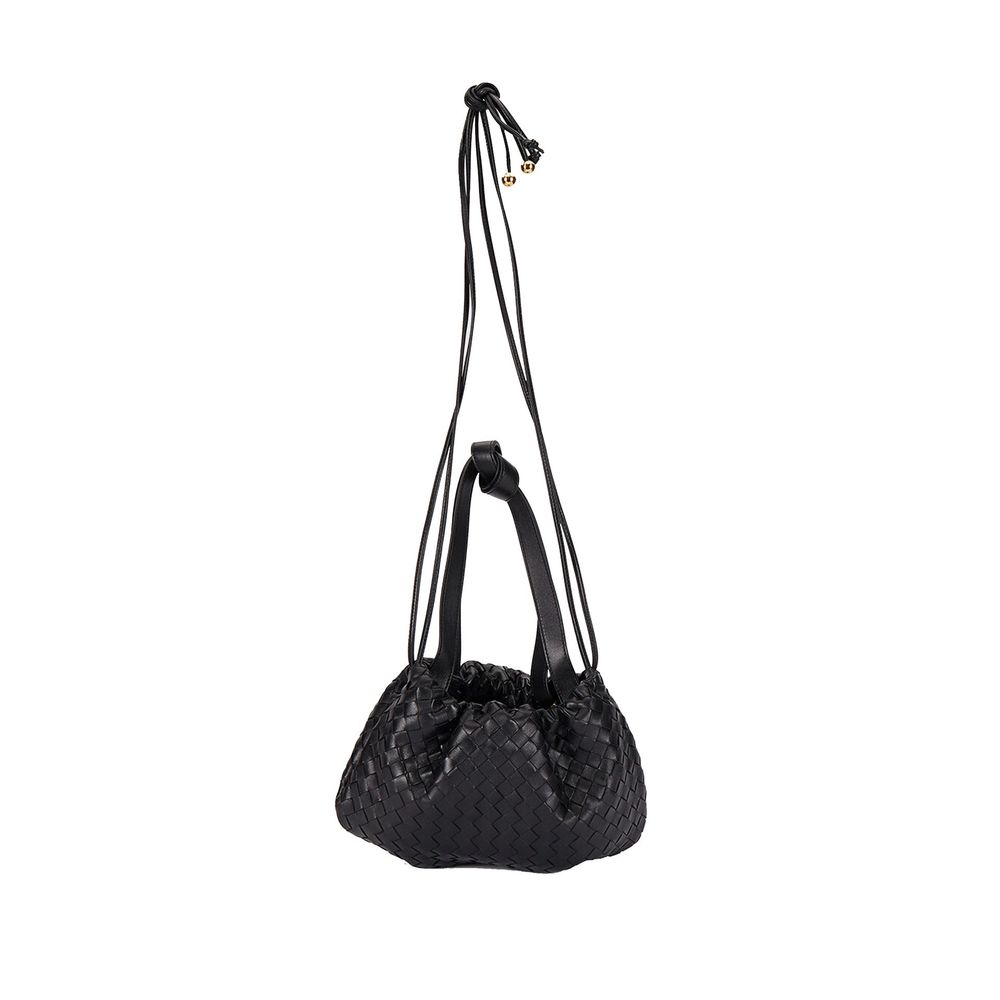 Black Lamb Leather Backet Bag