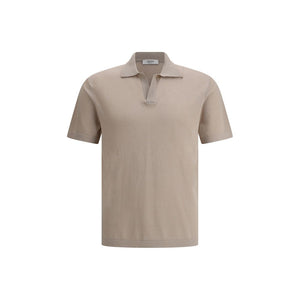 Beige Cotton Polo Shirt