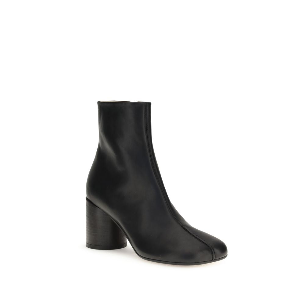 Black Calf Leather Bos Taurus Ankle Boots